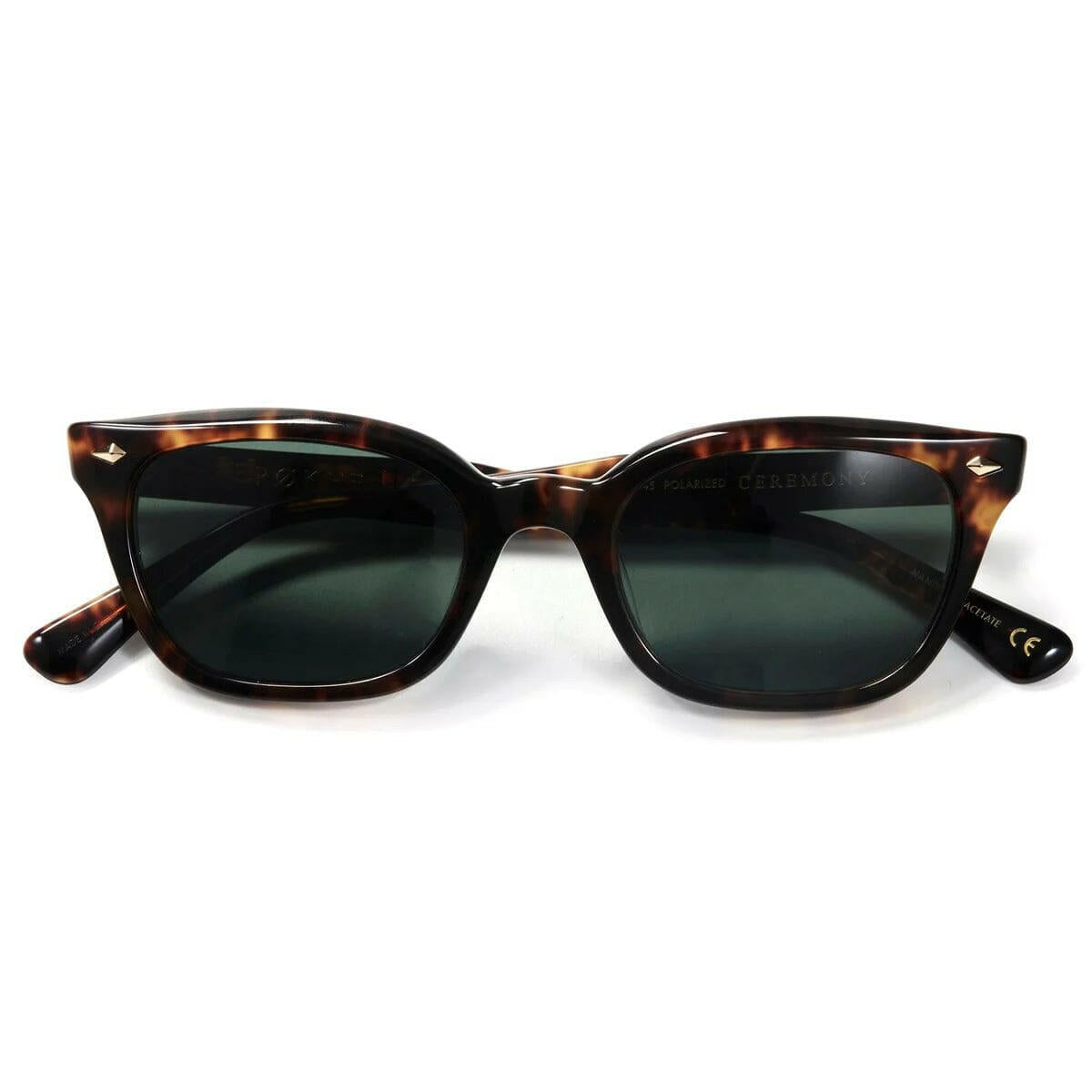 Epokhe - Ceremony Sunglasses Tortoise Polished/Green Polarised.
