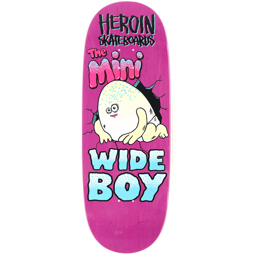 Heroin Mini Wide Boy Pink 10.5 Skateboard Deck