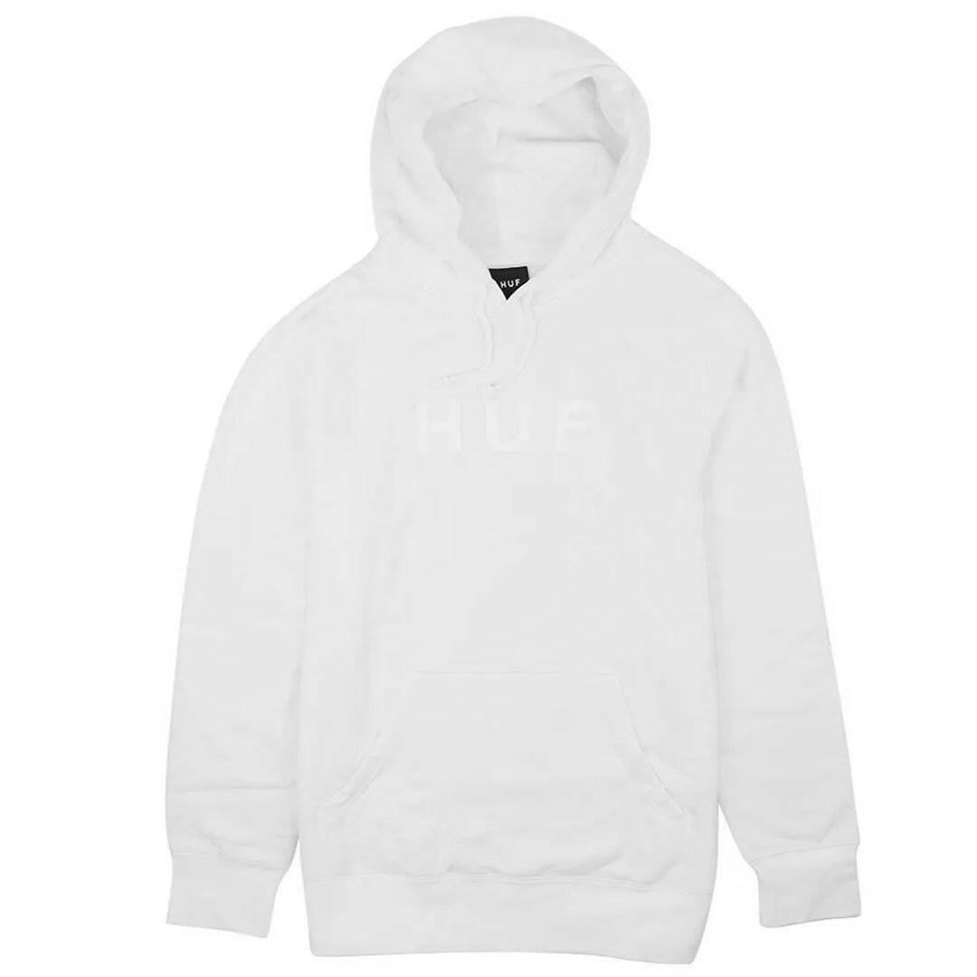 Huf - Essentials OG Logo Hoodie White.