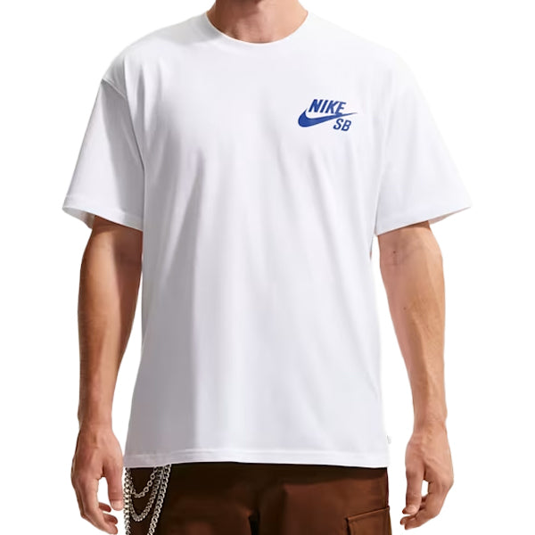 Nike SB Icon Logo Tee White Blue