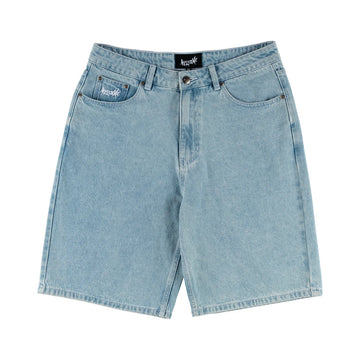Welcome - Linger Baggy Denim Shorts Washed Blue.