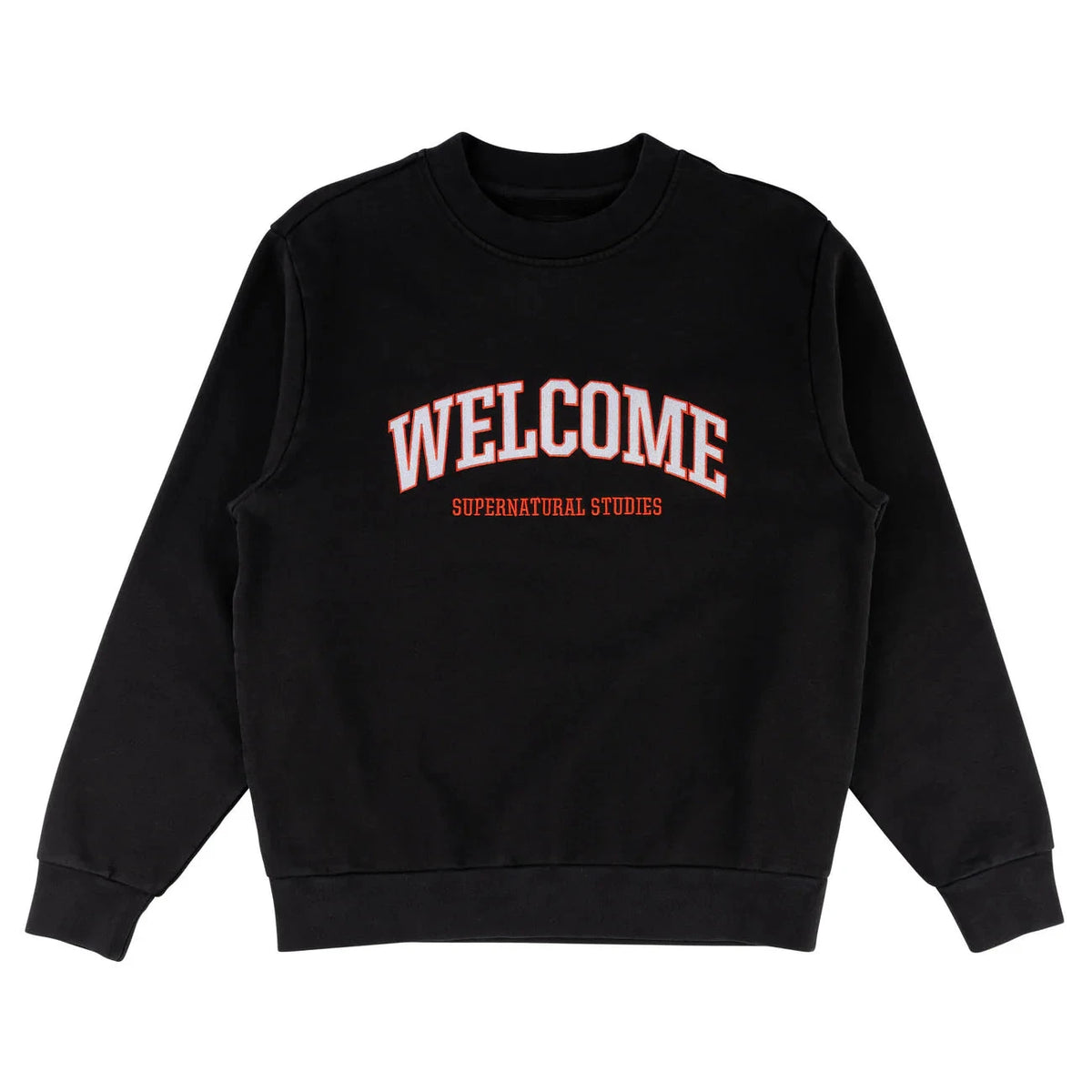 Welcome - Student Embroidered Pigment-Dyed Crew Black.