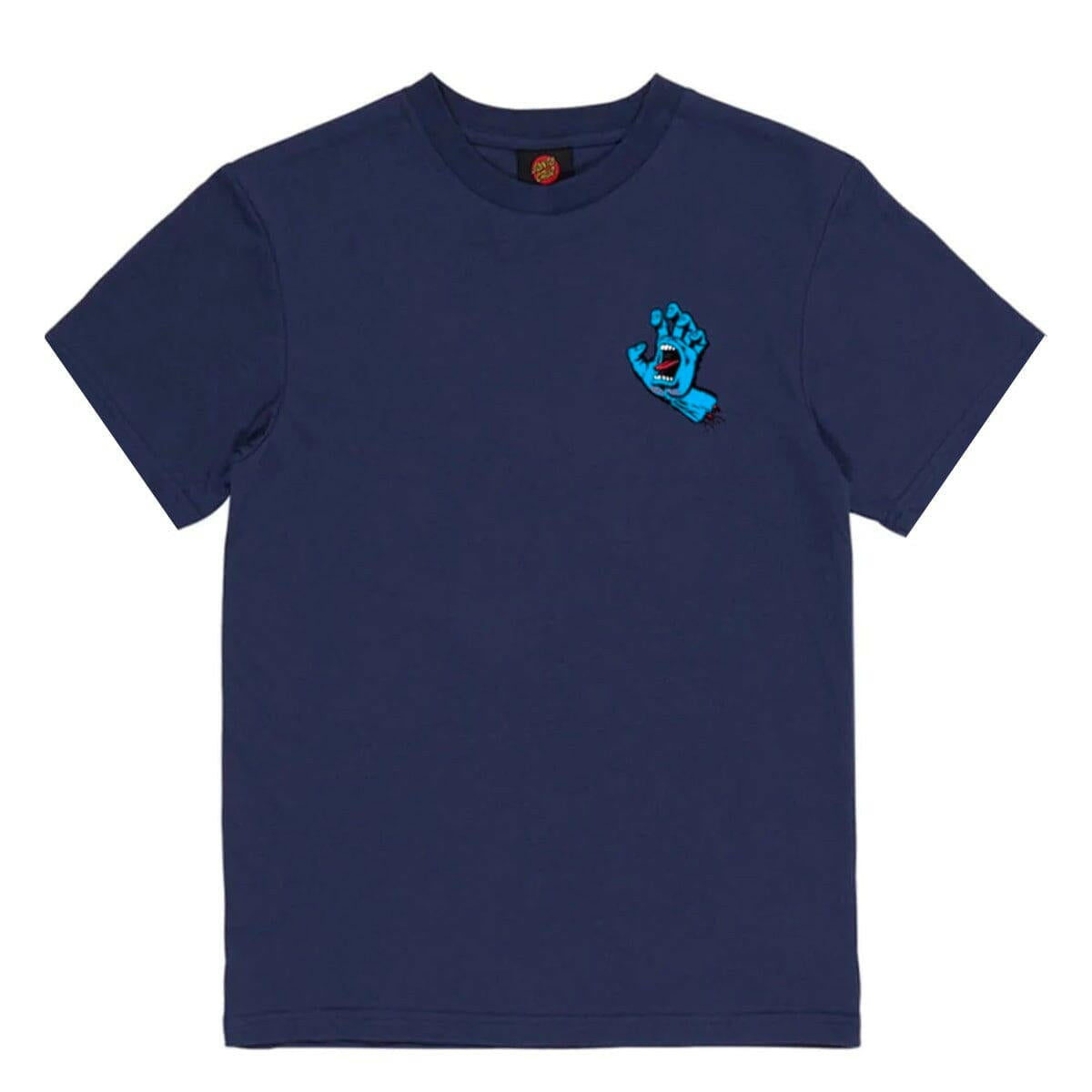 Santa Cruz - Screaming Hand Youth Tee Navy.