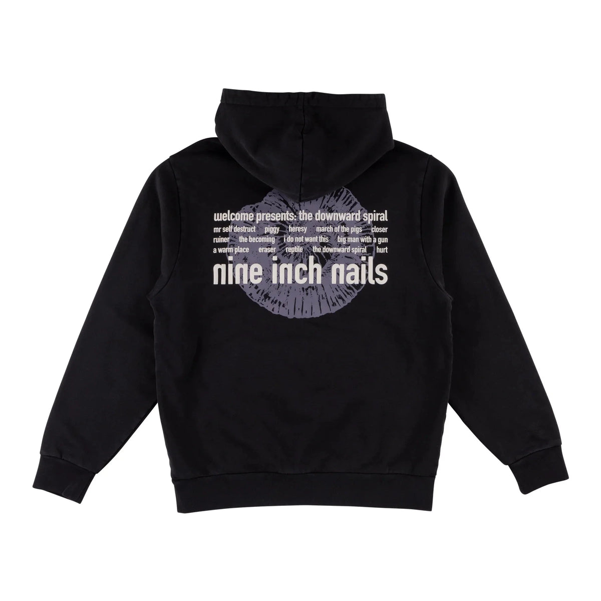 Welcome - X Nine Inch Nails Eraser Puff Print Hoodie Black.