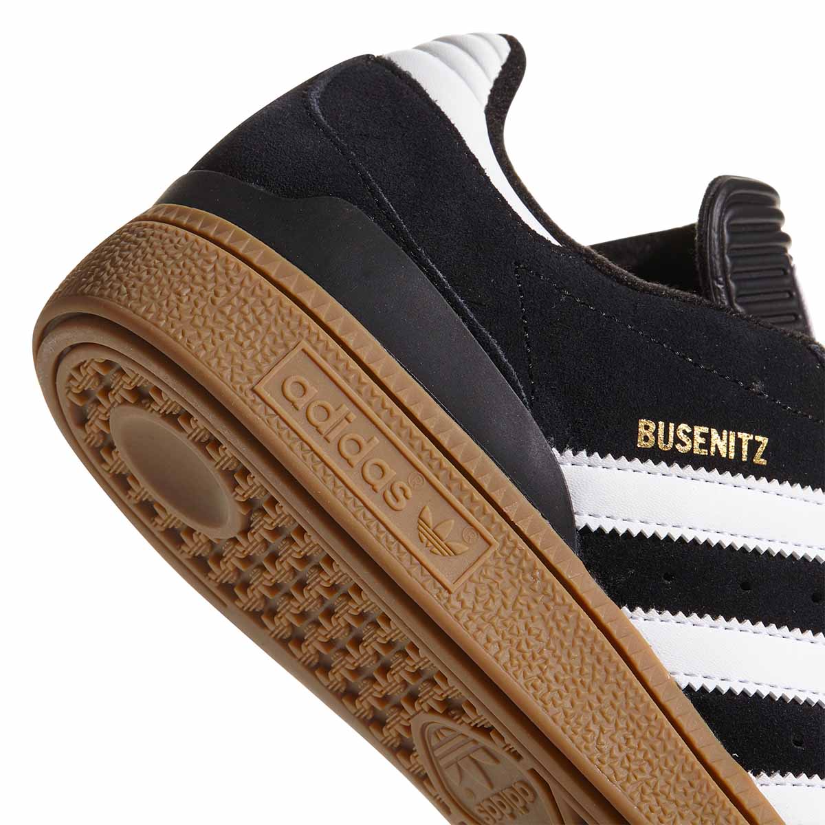 Adidas Busenitz Shoes Black/White/Gum Heel