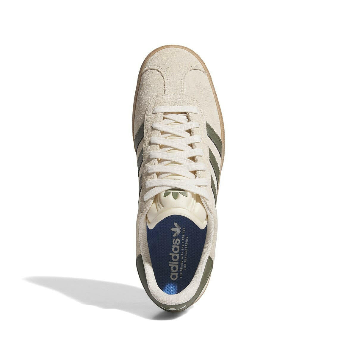Adidas - Gazelle Adv Shoes Beige/Green/Gum.