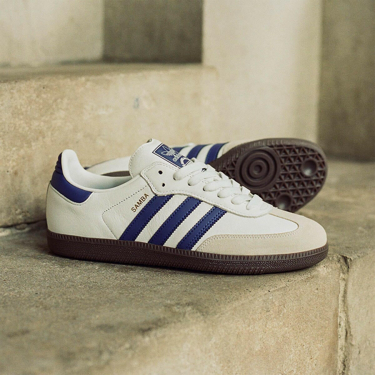 Adidas - Samba Adv Shoes White/Purple/Gold.