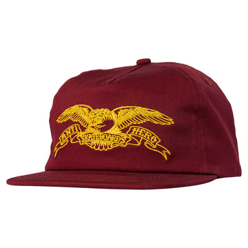 Anti Hero Basic Eagle Snapback Wine/Gold
