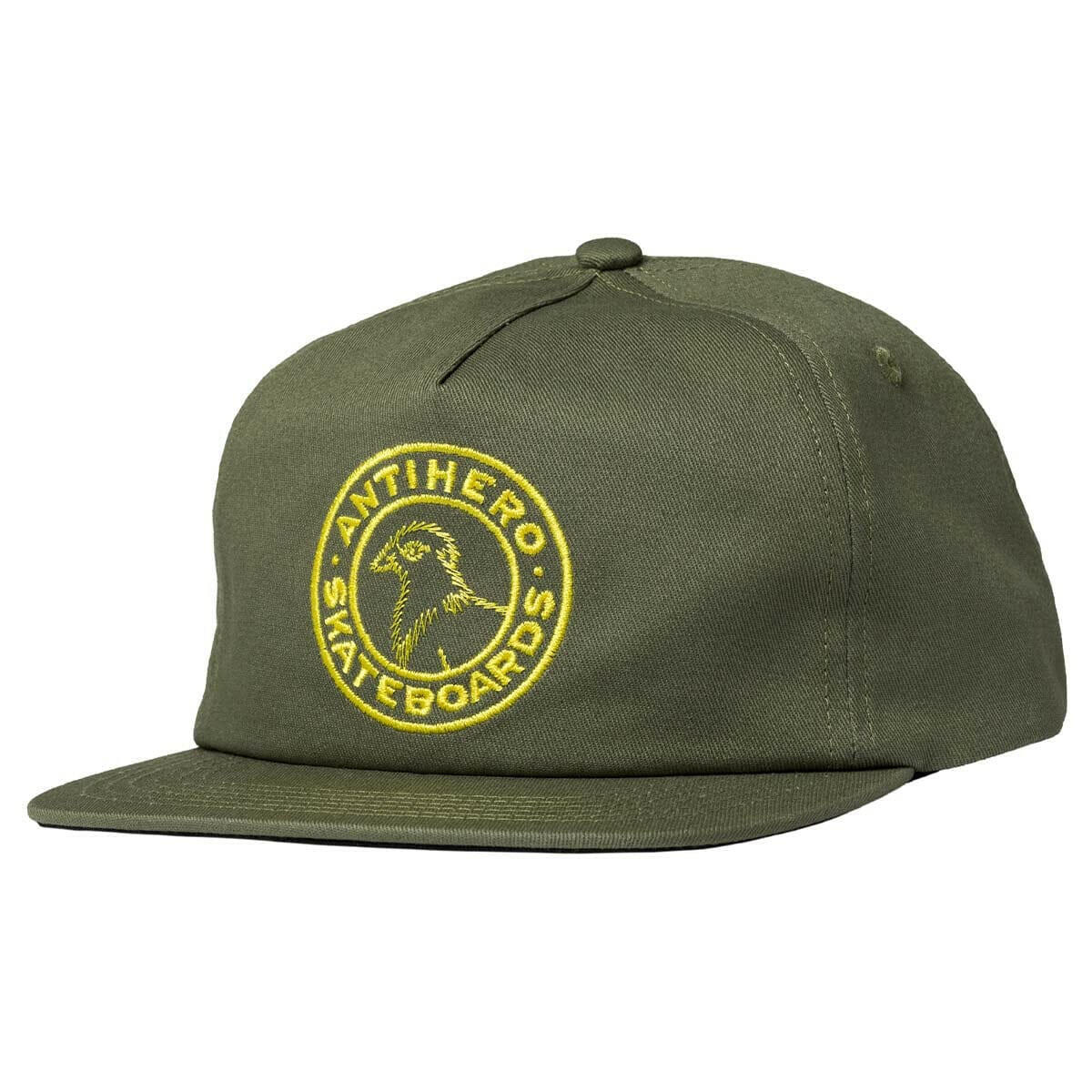 Anti Hero - Basic Pigeon Round Snapback Sage/Yellow.