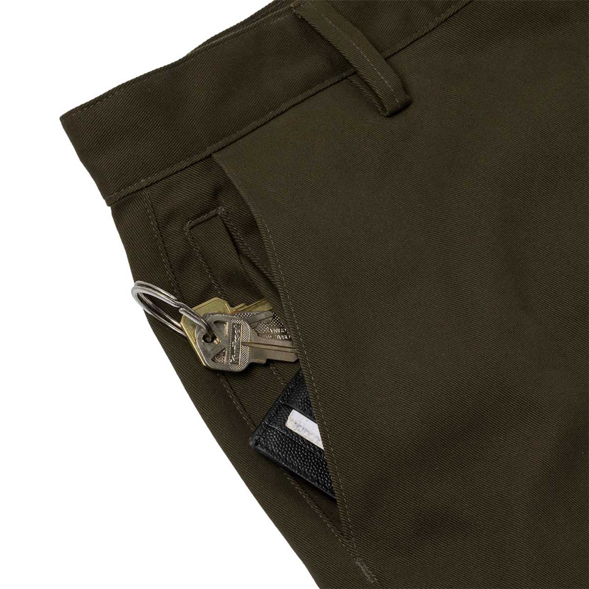 Anti Hero Hecho Por Skate Shorts Olive Front Detail