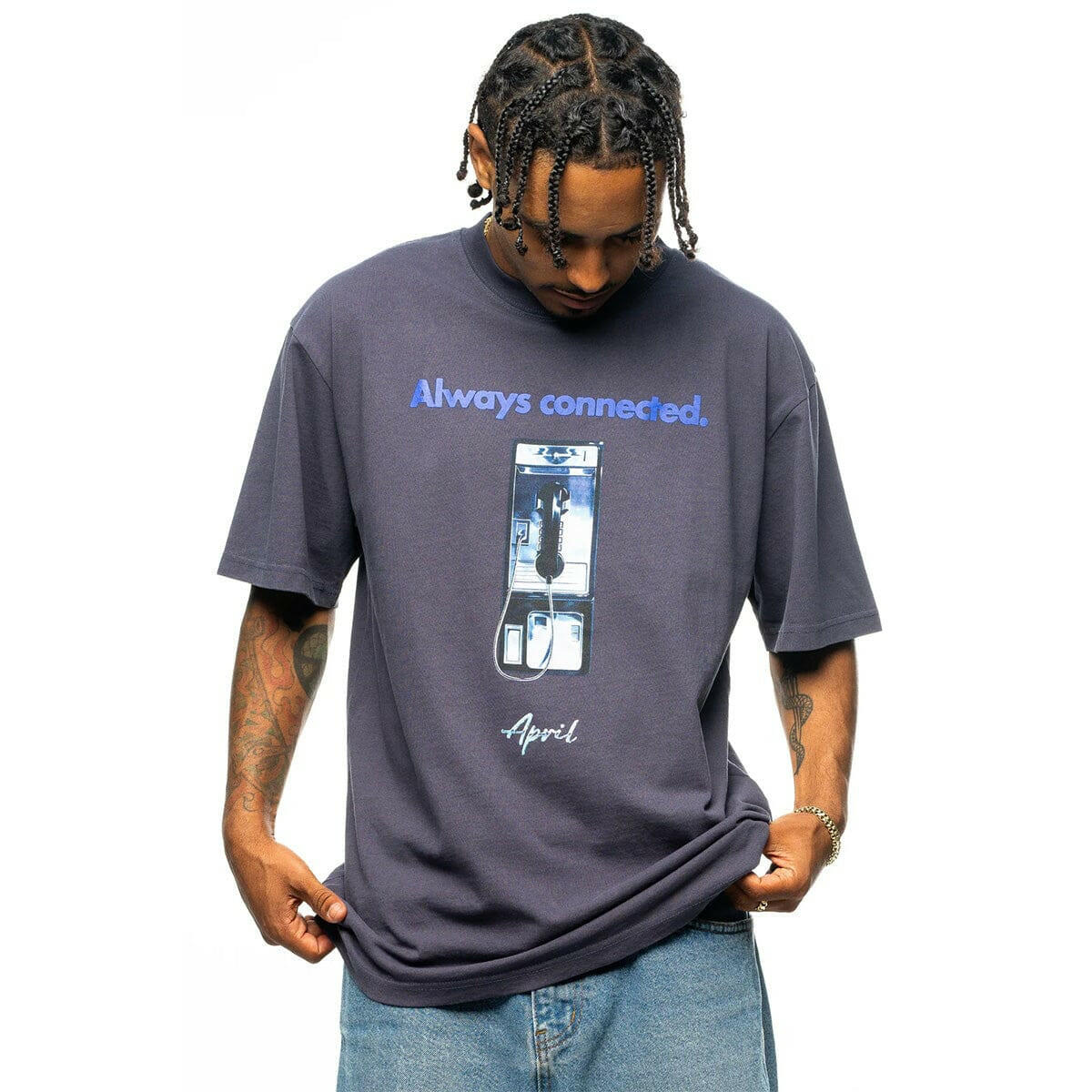 April - Always Connected Tee Navy.