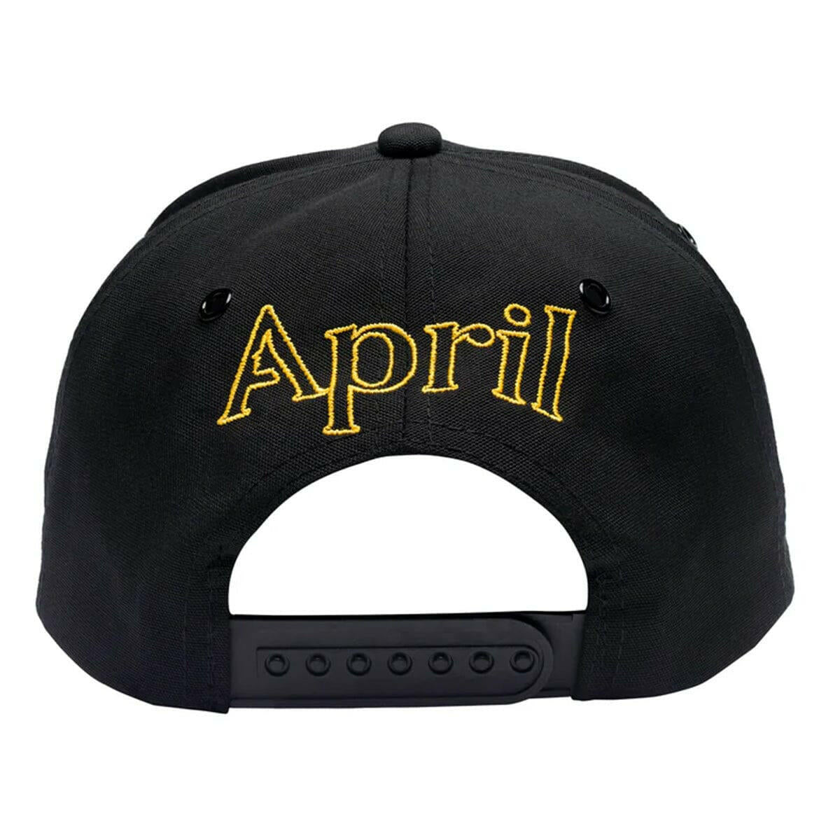 April - EMB Snapback Black/Yellow.