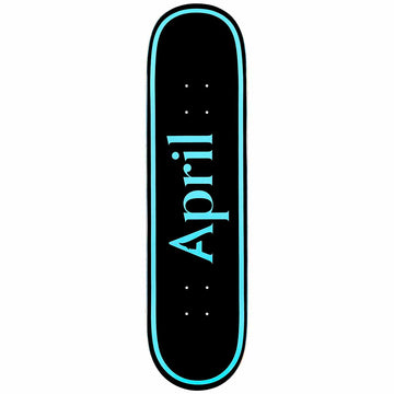 April OG Logo Blue/Black Skateboard Deck