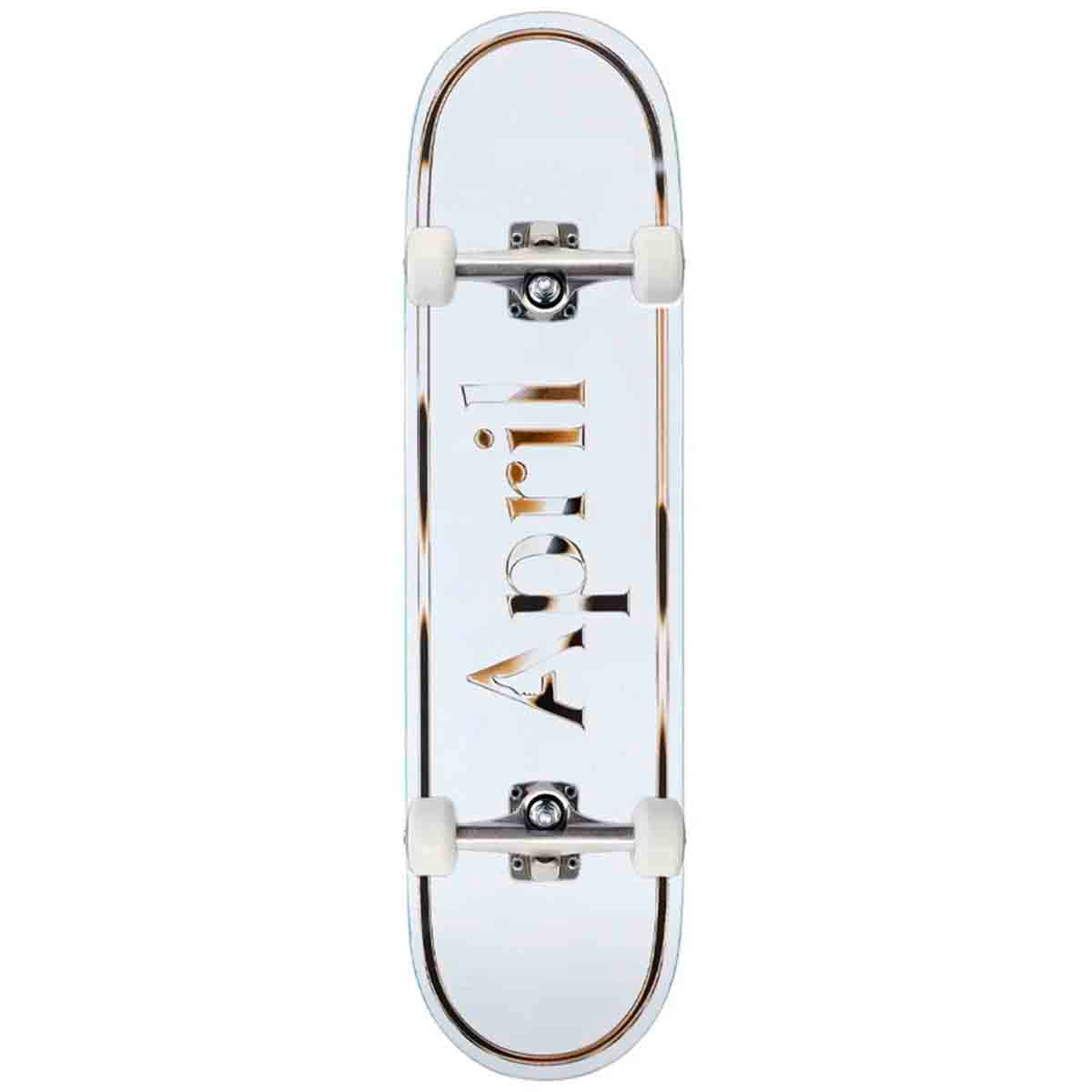 April Golden White OG Logo Complete Skateboard