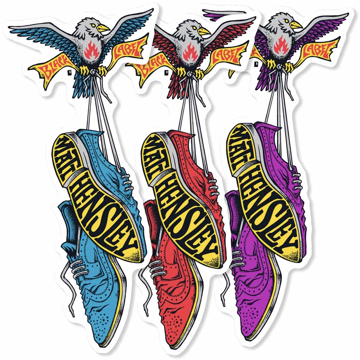 Black Label Matt Hensley Wingtips Sticker