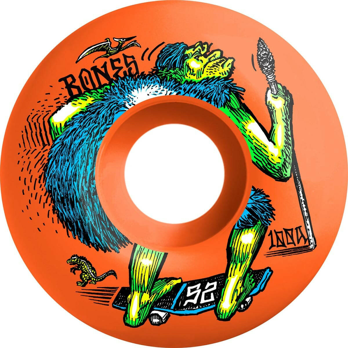 Bones - OG Formula NEONderthal 52MM 100A V4 Skateboard Wheels.