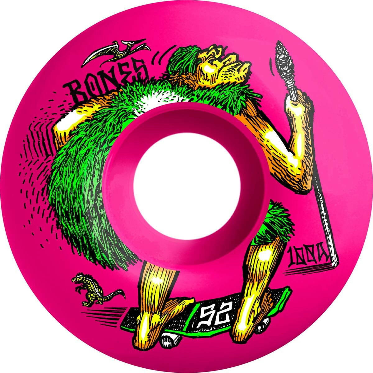 Bones - OG Formula NEONderthal 52MM 100A V4 Skateboard Wheels.