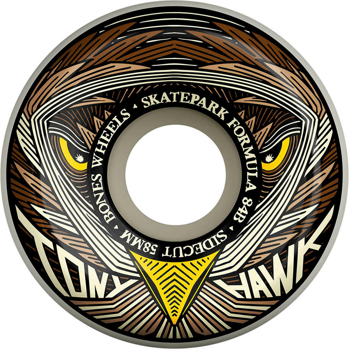 Bones - Hawk Night Hawk 58MM 104A P5 Sidecut SPF Skateboard Wheels.