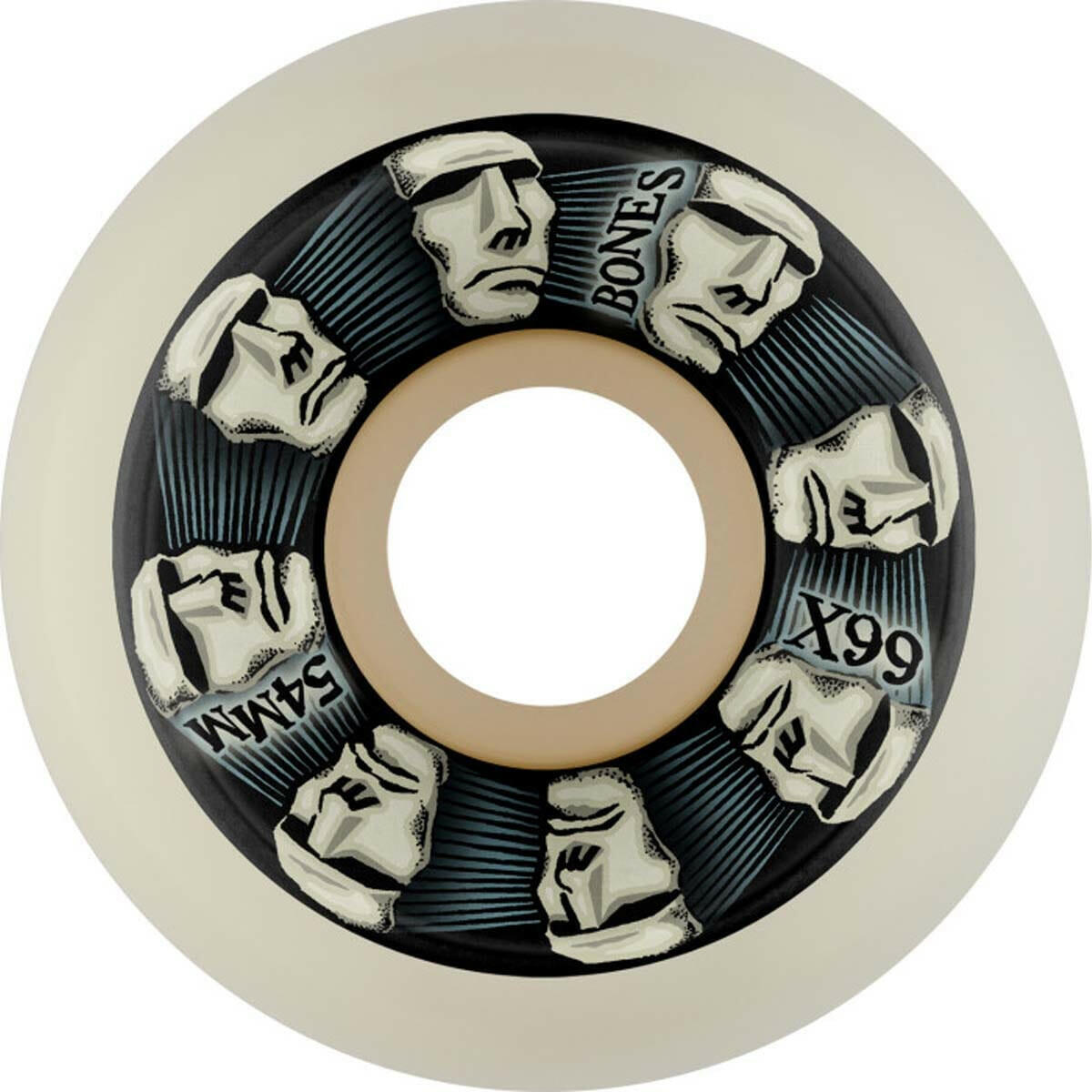 Bones - XF Head Rush 54MM 99A V5 Sidecut Skateboard Wheels.