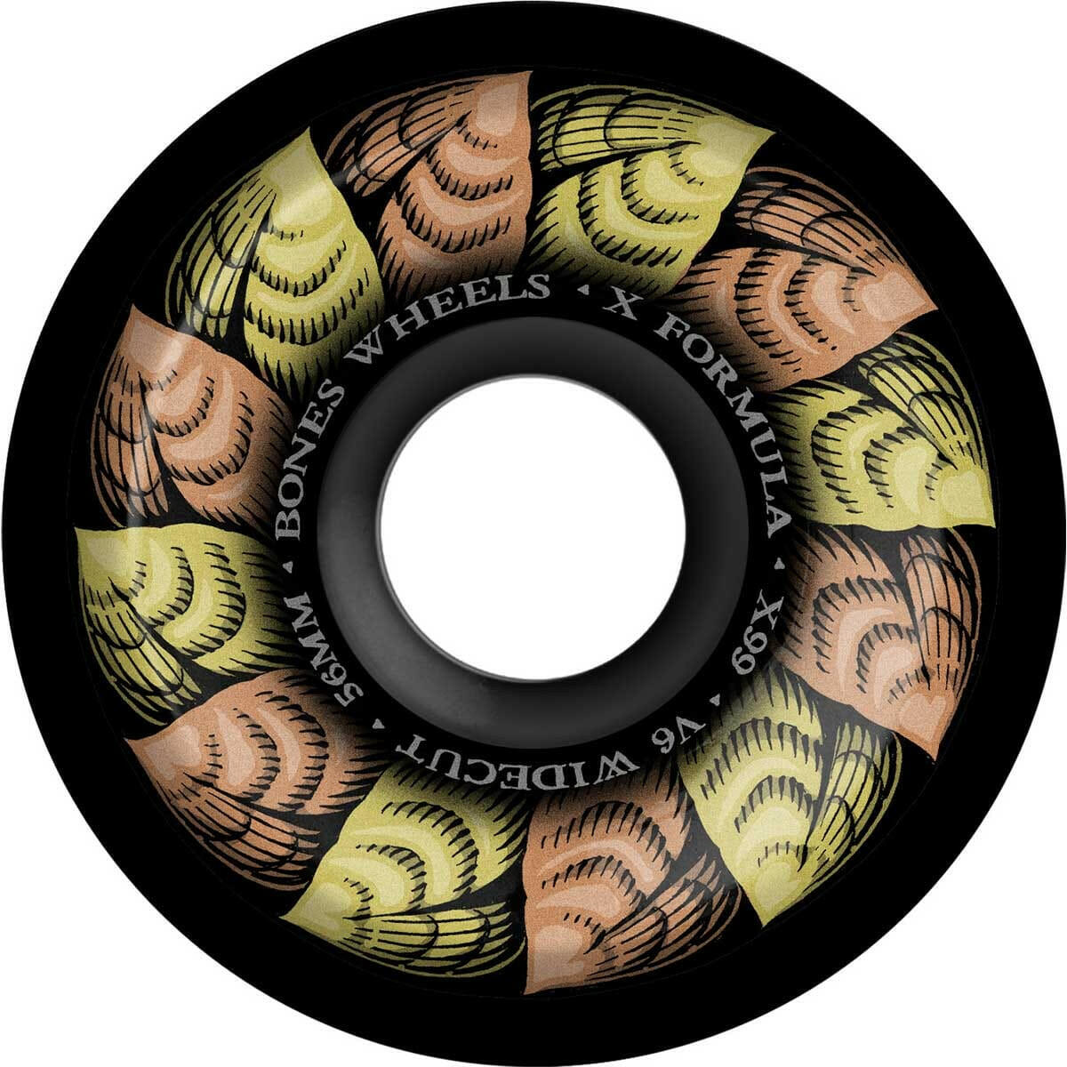 Bones - XF Leaving 56MM 99A V6 Wide-Cut Skateboard Wheels.