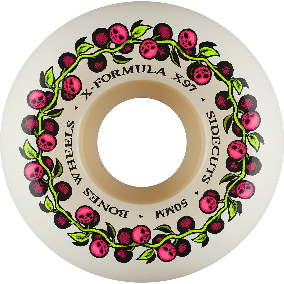 Bones XF Skull Berries 50MM 97A V5 Sidecut Skateboard Wheels