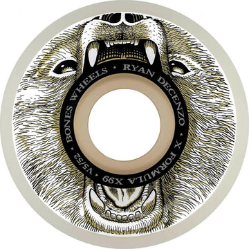 Bones - XF Decenzo Bear Grills 52MM 99A V5 Sidecut Skateboard Wheels.
