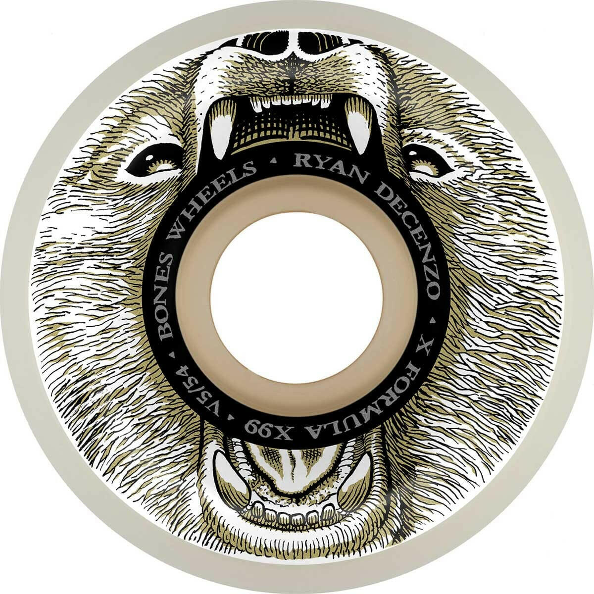 Bones - XF Decenzo Bear Grills 54MM 99A V5 Sidecut Skateboard Wheels.