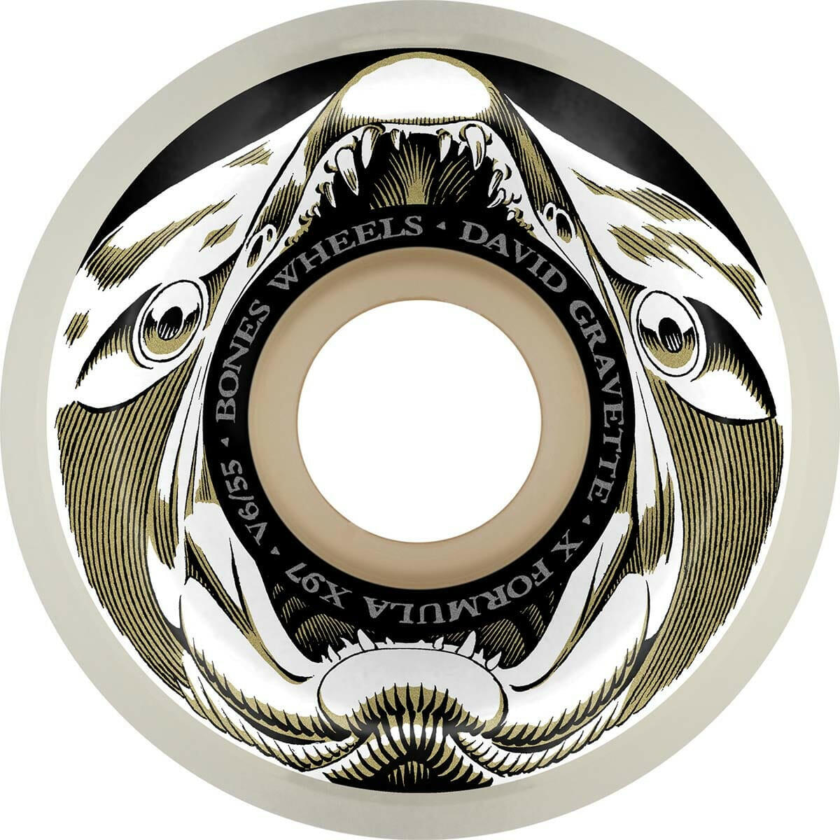 Bones - XF Gravette Salmon Illa 55MM 97A V6 Wide-Cut Skateboard Wheels.