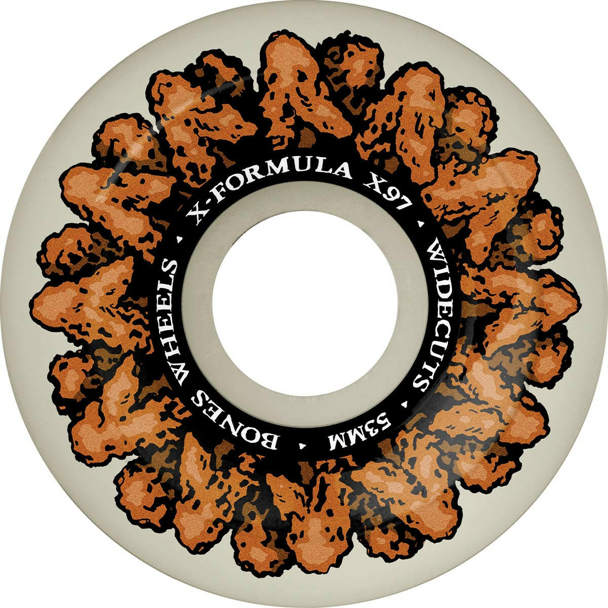 Bones - XF Wingin It 53MM 97A V6 Widecut Skateboard Wheels.