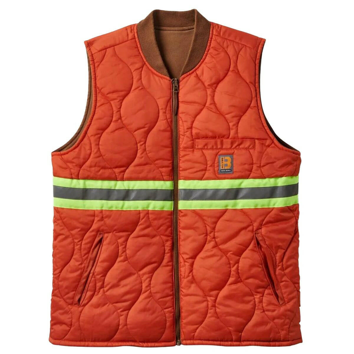 Brixton - Abraham Reversible Vest Bison/Burnt Red.