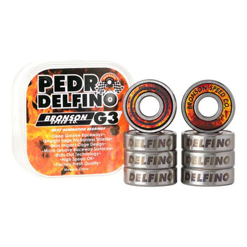 Bronson - Pedro Delfino Pro G3 Skateboard Bearings.