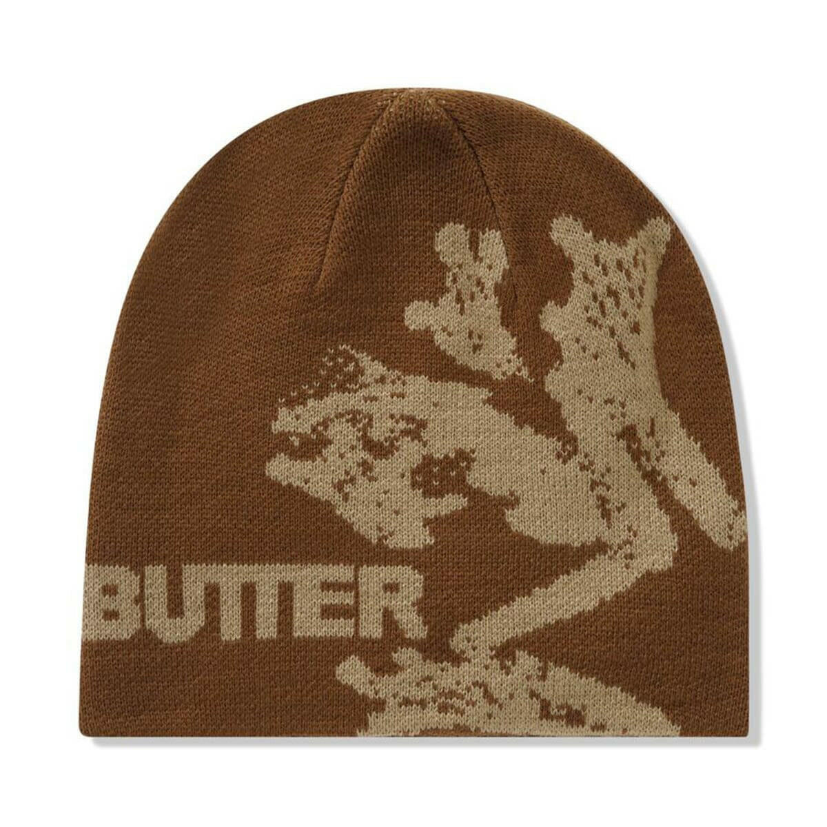 Butter Goods - Amphibian Skull Beanie Brown.