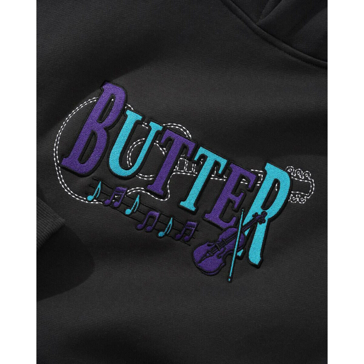 Butter Goods - Arrangement Hoodie Washed Black.