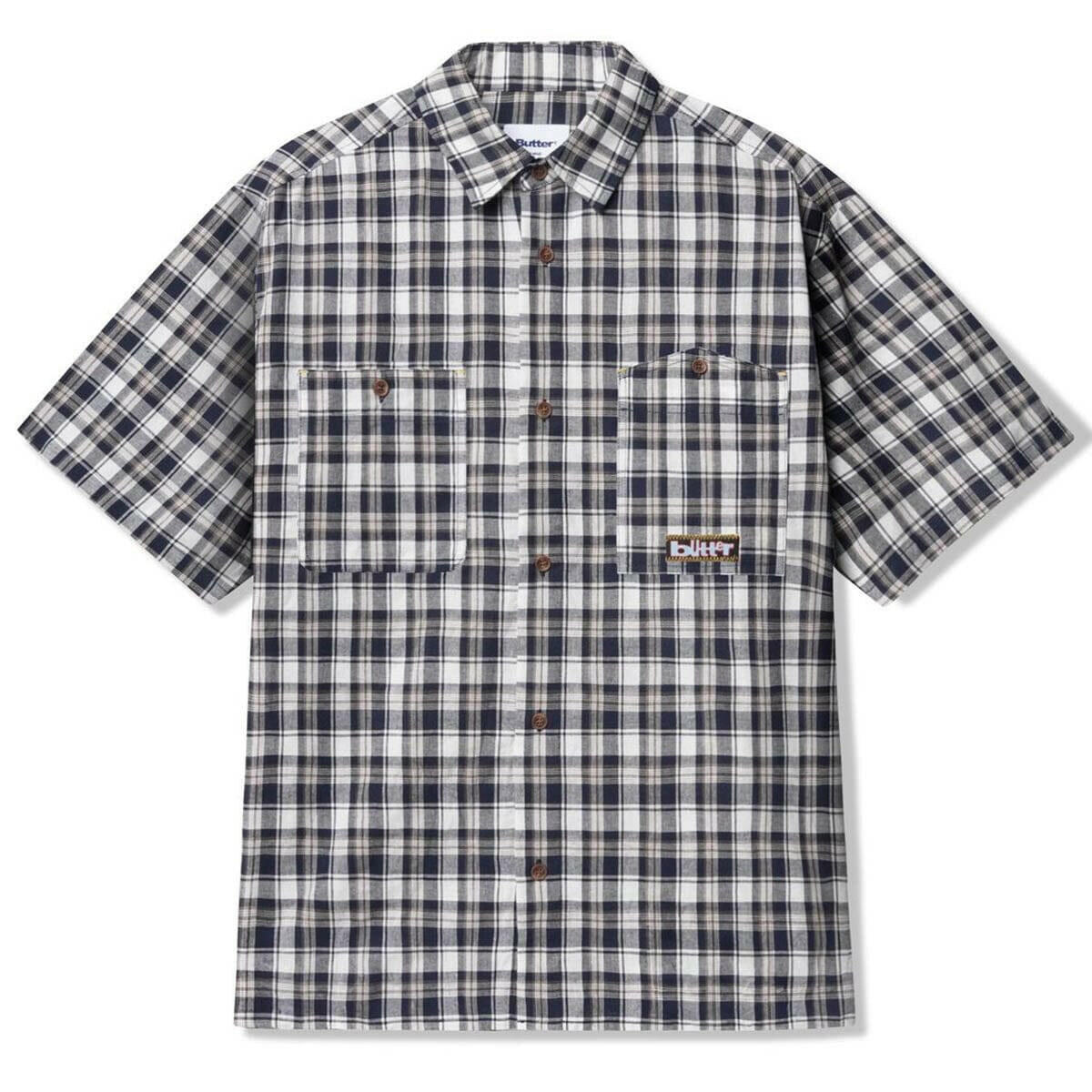 Butter Goods - Asymmetrical S/S Shirt Navy.