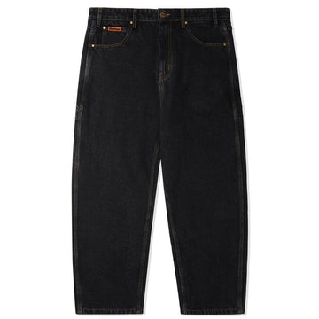 Butter Goods Baggy Denim Jeans Washed Black Front.