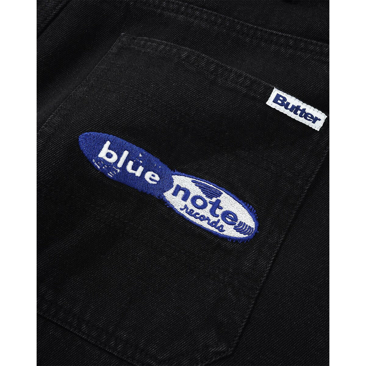 Butter Goods - Blue Note Pleated Denim Shorts Washed Black.