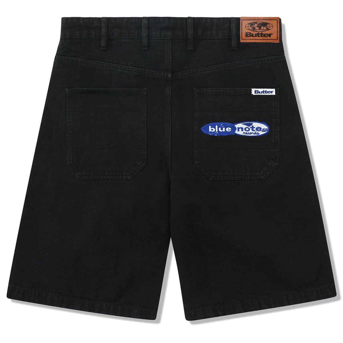 Butter Goods - Blue Note Pleated Denim Shorts Washed Black.