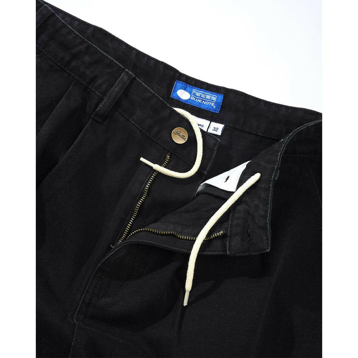Butter Goods - Blue Note Pleated Denim Shorts Washed Black.