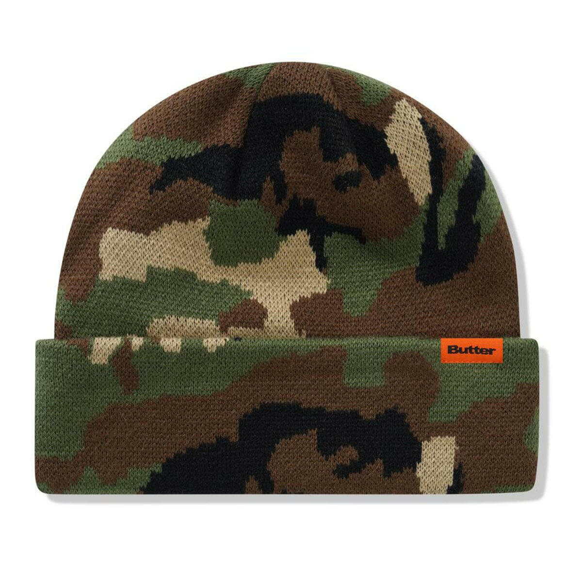 Butter Goods - Camo Cuff Beanie Woodland Camo.