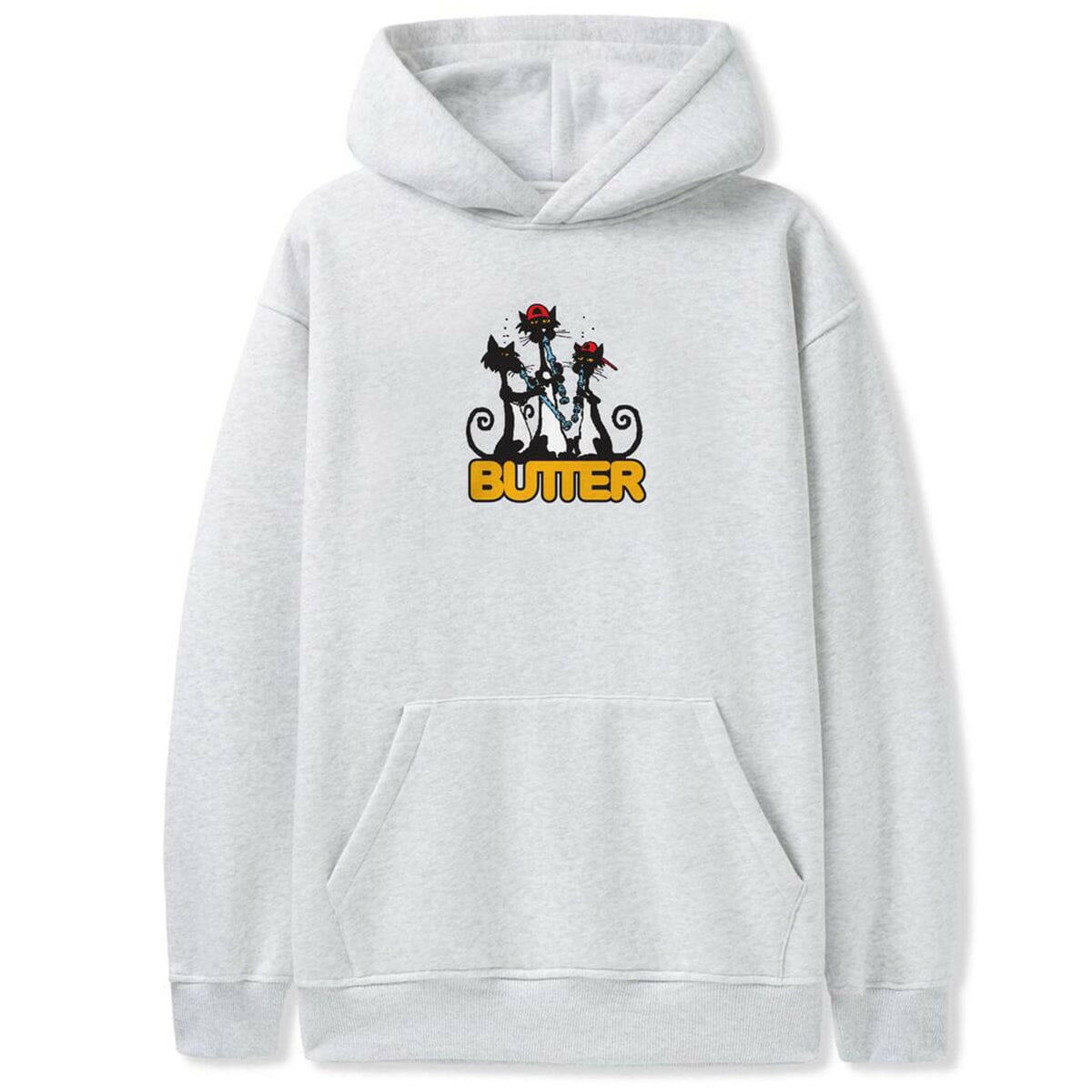 Butter Goods - Cats Hoodie Ash.