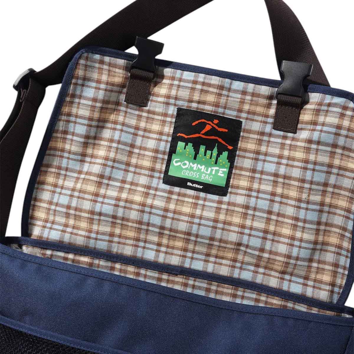 Butter Goods Commute Side Bag Navy Inside
