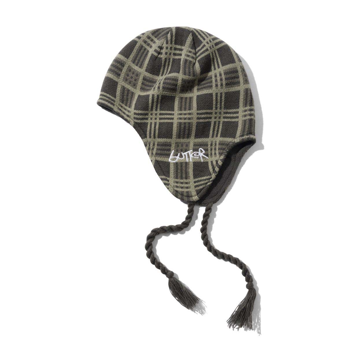 Butter Goods Ear Flap Beanie Plaid Side
