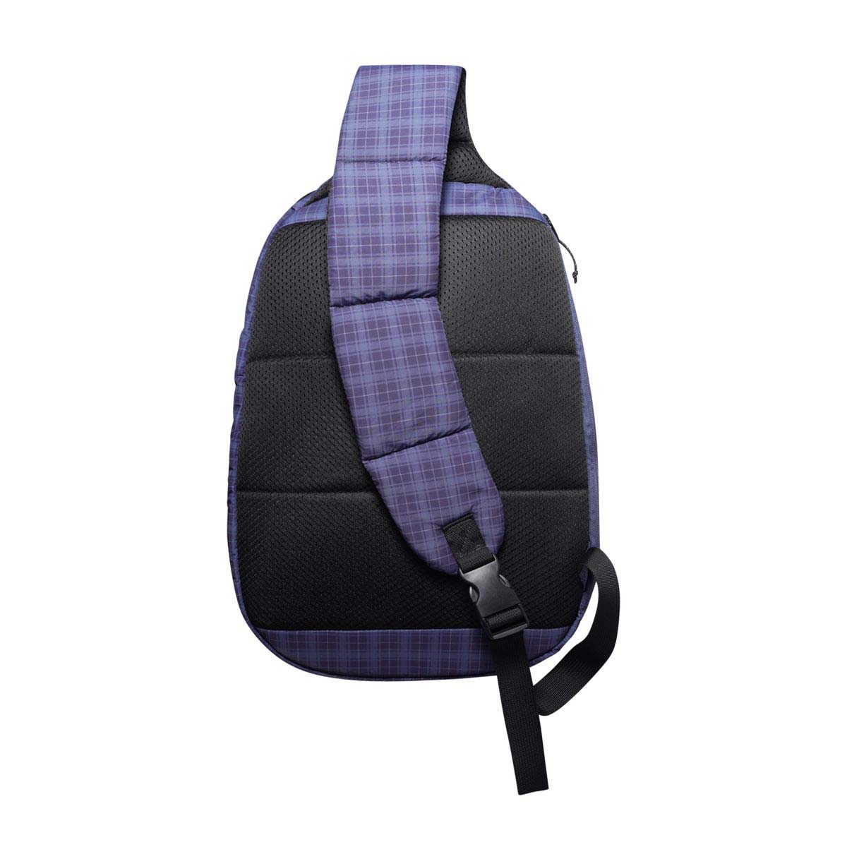 Butter Goods Express Shoulder Bag Navy Plaid Detail