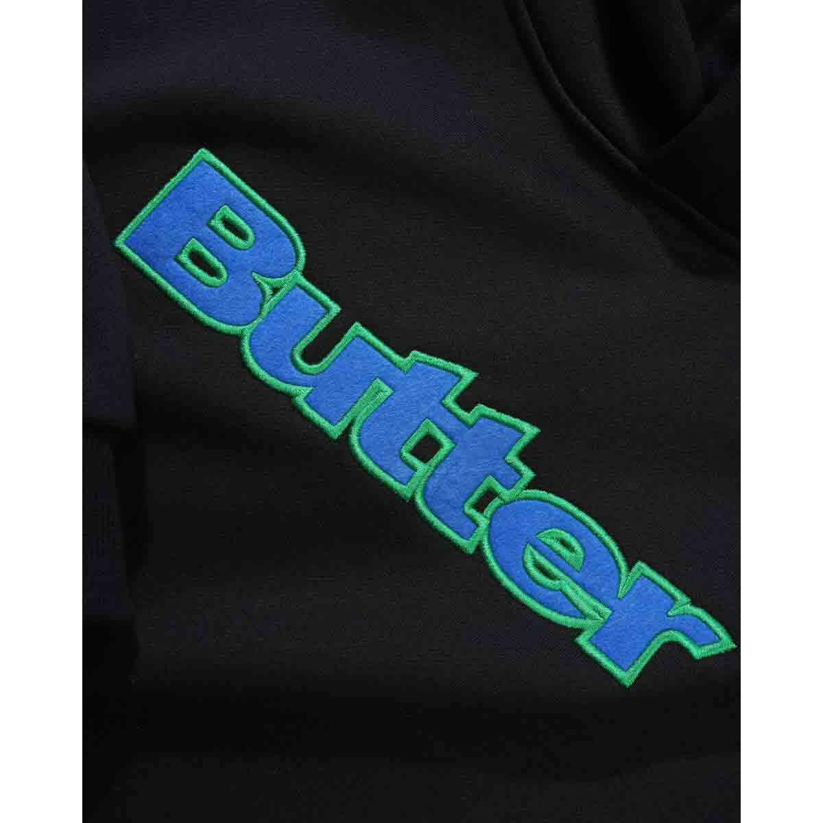 Butter Goods - Felt Logo Applique Hoodie Black.