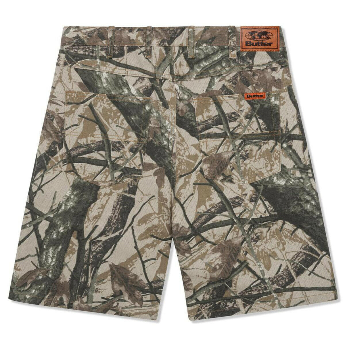 Butter Goods - Foliage Camo Denim Shorts Tan.