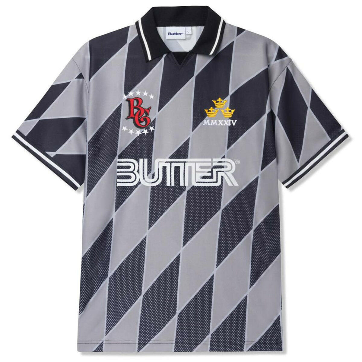 Butter Goods - Football Jersey Grey/Black.