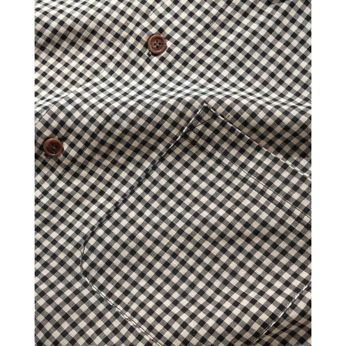 Butter Goods - Gingham S/S Shirt Natural/Black.