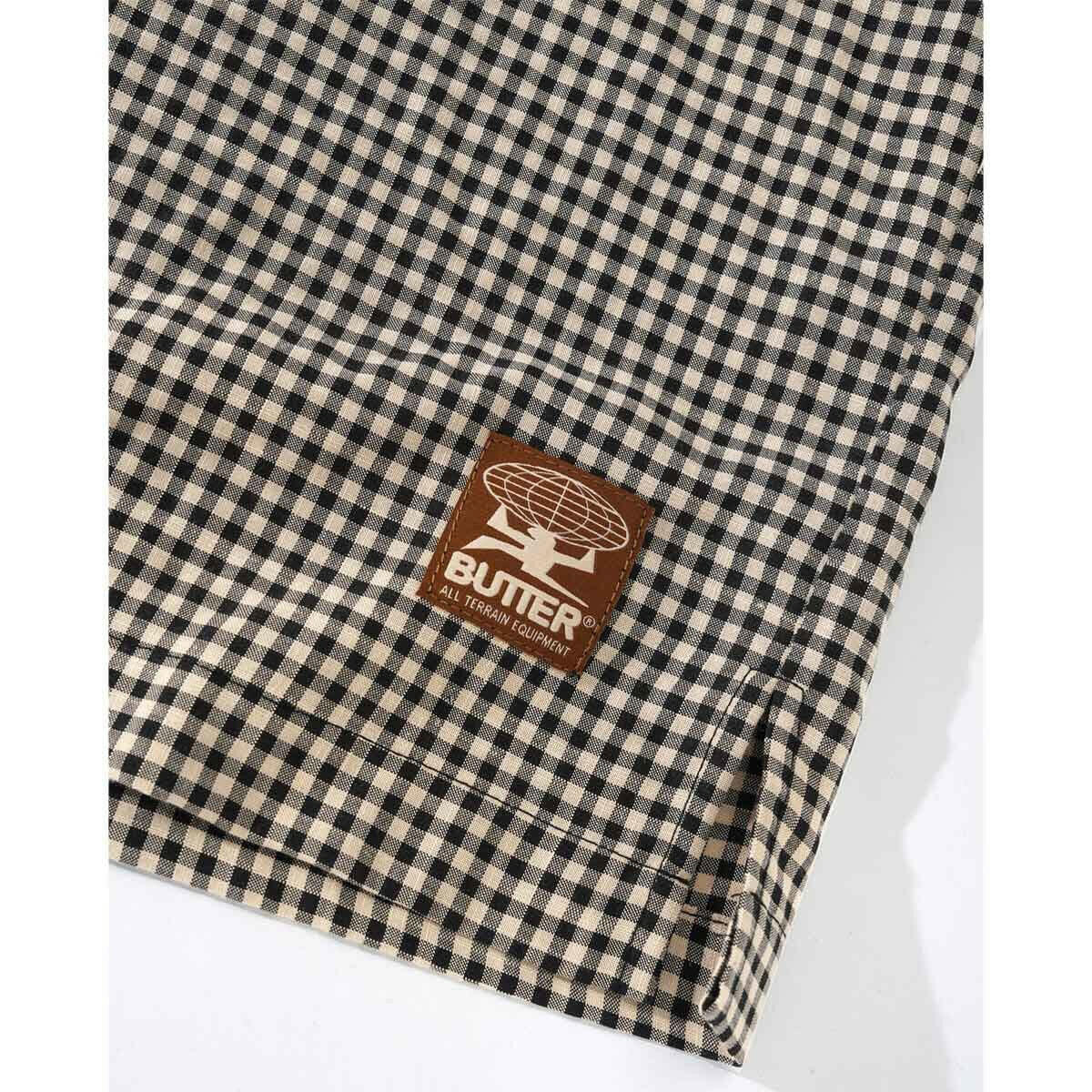 Butter Goods - Gingham S/S Shirt Natural/Black.