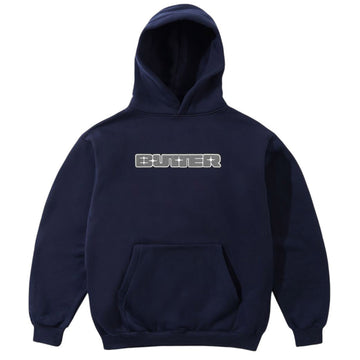 Butter Goods Glint Nylon Applique Hoodie Navy