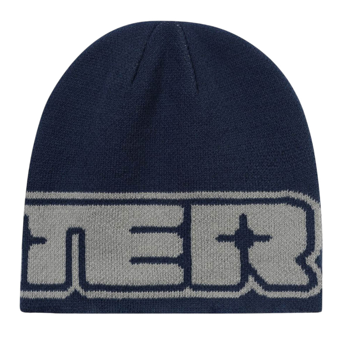 Butter Goods Glint Reversible Skully Beanie Navy/GreyBack